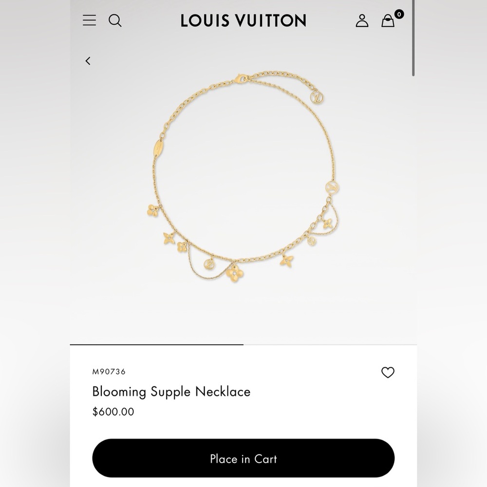 Authentic Louis Vuitton Blooming Supple Necklace